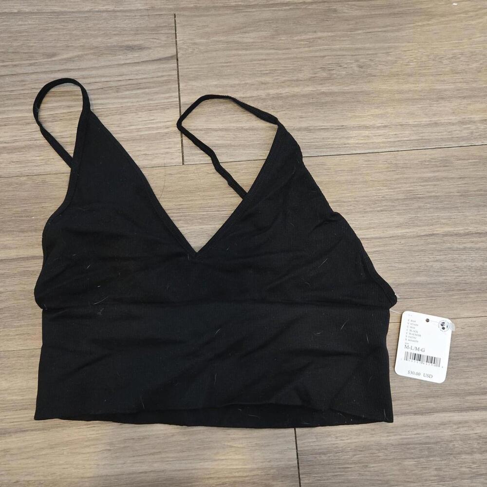 Intimately Women's Black Crop-top
